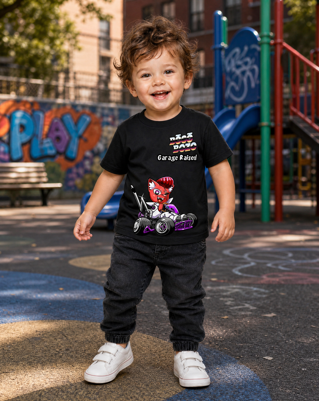 TODDLER GARAGE RAISED TEE