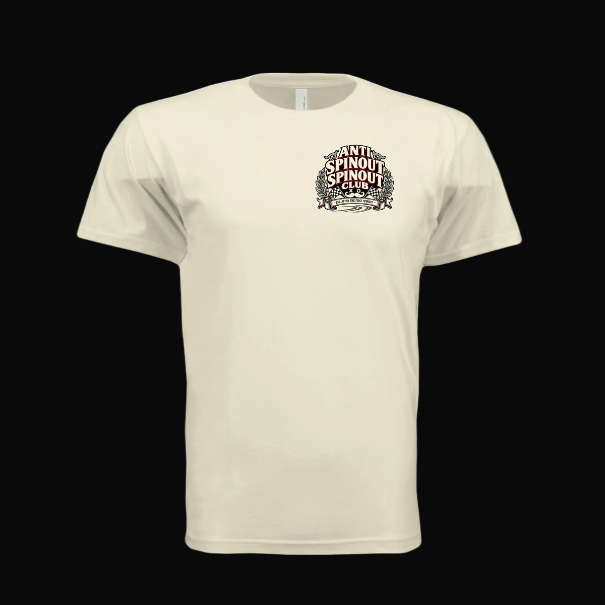 BOSO BOZO Anti Spinout Spinout Club T-shirt with vintage motorsport club crest graphic