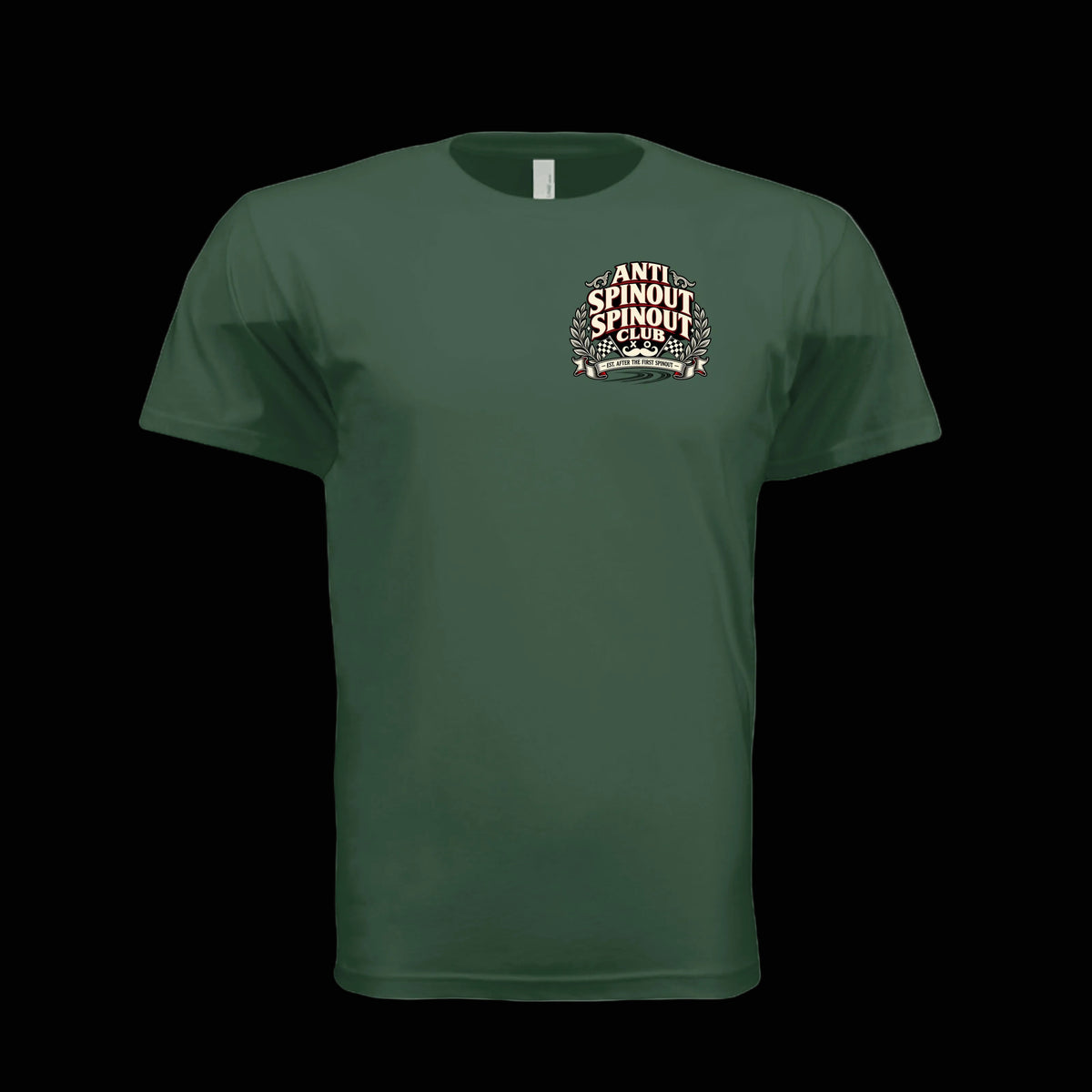 BOSO BOZO Anti Spinout Spinout Club T-shirt with vintage motorsport club crest graphic