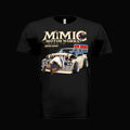 BOSO BOZO Mimic Motor Works tee featuring a slammed cream Hakosuka with a tooth-filled mimic hood and an anime mage trapped headfirst in the engine bay.
